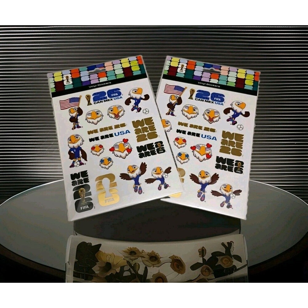 FIFA World Cup 2026 Mascot Vinyl 34 PC Stickers Official Licensed USA
